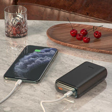 Заредете изображение във визуализатора на галерията – Power bank hoco 20 000mah q1a with lcd pd20w + qc3.0 krafty black - само за 12 лв
