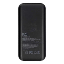 Заредете изображение във визуализатора на галерията – Power bank puridea k25 - 25 000 mah quick charge pd3.0 22,5w black - TopMag
