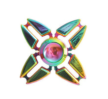 Заредете изображение във визуализатора на галерията – FIDGET SPINNER RAINBOW METALLIC 4 ARMS
