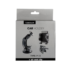 Заредете изображение във визуализатора на галерията – Holder car VENNUS - P 11 - REGULAR /air vent and windshield mount/
