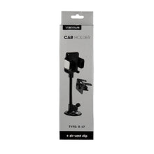 Заредете изображение във визуализатора на галерията – Car Holder VENNUS - CHROME - R 17 /air vent and windshield mount/
