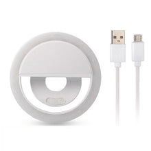 Заредете изображение във визуализатора на галерията – Ring lamp for selfie white + USB to Micro USB cable
