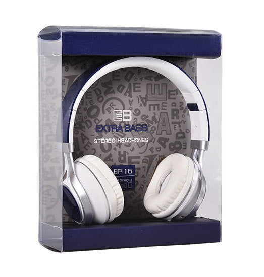 Audio Extra Bass Headphones with microphone (EP16) NAVY