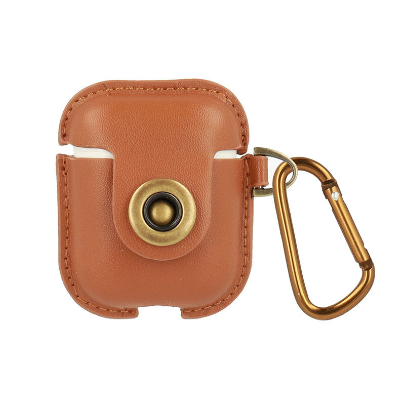 Leather Case for Airpods - Light brown