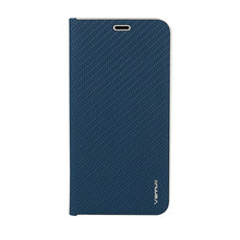 Заредете изображение във визуализатора на галерията – Vennus Book CARBON Case with frame for Iphone 12 Mini navy
