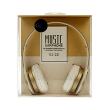Заредете изображение във визуализатора на галерията – GJBY headphones - AUDIO EXTRA BASS GJ-22 with microphone Gold
