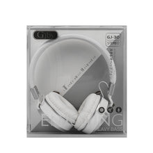 Заредете изображение във визуализатора на галерията – GJBY headphones - AUDIO EXTRA BASS GJ-30 with microphone White
