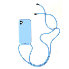 Заредете изображение във визуализатора на галерията – STRAP Silicone Case for Iphone 11 Pro Light blue
