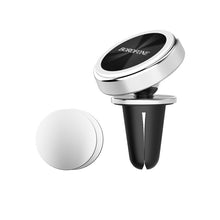 Заредете изображение във визуализатора на галерията – Borofone Car holder BH6 Platinum magnetic, air vent mount silver
