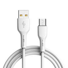 Заредете изображение във визуализатора на галерията – Cable Silicone - USB to Micro USB - QC 3.0 1 metre white
