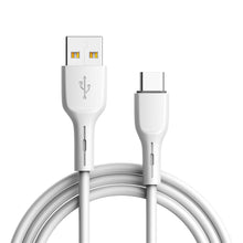 Заредете изображение във визуализатора на галерията – Cable Silicone - USB to Type C - QC 3.0 1 metre white
