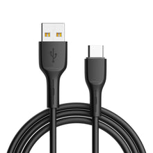 Заредете изображение във визуализатора на галерията – Cable Silicone - USB to Type C - QC 3.0 1 metre black
