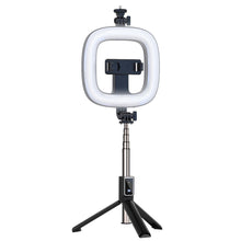 Заредете изображение във визуализатора на галерията – Selfie Stick - with detachable bluetooth remote control, tripod and ring lamp - P40D-1 Black
