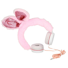 Заредете изображение във визуализатора на галерията – GJBY headphones - Plush RABBIT Pink
