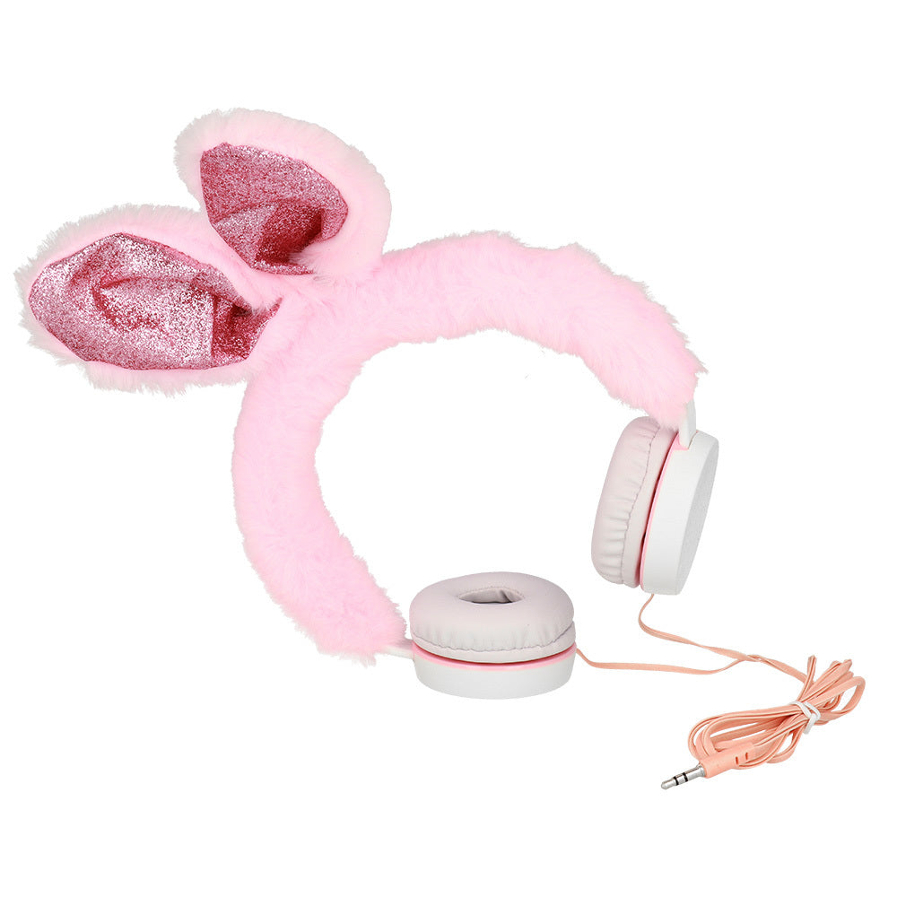 GJBY headphones - Plush RABBIT Pink