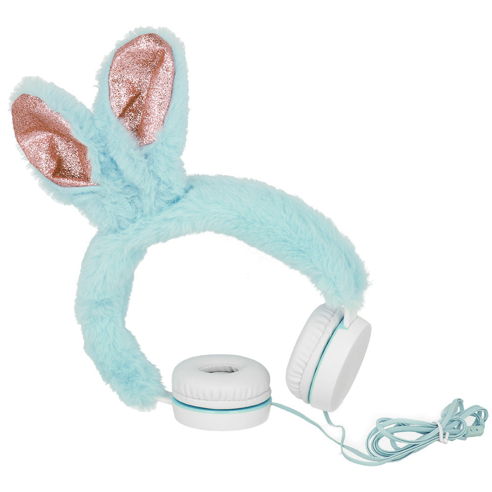 GJBY headphones - Plush RABBIT Blue