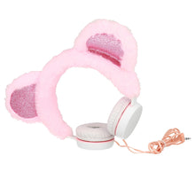 Заредете изображение във визуализатора на галерията – GJBY headphones - Plush BEAR Pink
