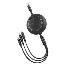 Заредете изображение във визуализатора на галерията – Baseus Cable Bright Mirror 3 in 1 - USB to Micro USB, Lightning, Type C - 3,5A 1,2 meters (CAMLT-MJ01) black
