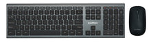 Заредете изображение във визуализатора на галерията – Cliptec Set of multimedia keyboard + optical mouse 1200DPI Slimline Air RZK350 wireless black
