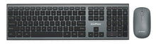 Заредете изображение във визуализатора на галерията – Cliptec Set of multimedia keyboard + optical mouse 1200DPI Slimline Air RZK350 wireless grey
