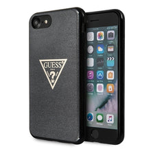 Заредете изображение във визуализатора на галерията – Original Case GUESS Glitter Triangle GUHCI8SGTLBK for Iphone 7/8/SE 2020/SE 2022 Black
