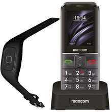 Заредете изображение във визуализатора на галерията – Mobile Phone GSM MAXCOM MM 735 + SOS wristband BLACK
