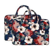 Заредете изображение във визуализатора на галерията – Wonder Briefcase Laptop 15-16 inches blue and camellias
