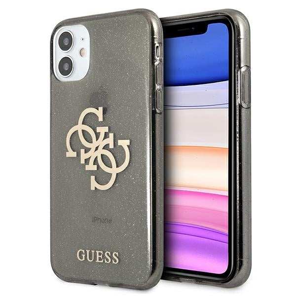Original Case GUESS Glitter 4G Big Logo GUHCN61PCUGL4GBK for Iphone 11 black