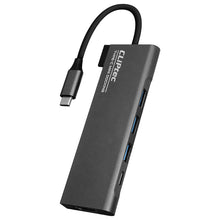 Заредете изображение във визуализатора на галерията – Cliptec Adapter HUB - Type C to 3xUSB 3.1 + Type C + HDMI - DockView-5 RZH721 grey
