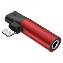 Заредете изображение във визуализатора на галерията – Baseus Adapter L41 - Type C male to Type C + jack 3,5mm female - (CATL41-91) black-red
