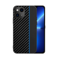 Заредете изображение във визуализатора на галерията – Tel Protect CARBON Case for Iphone 13 Pro Black with blue stripe
