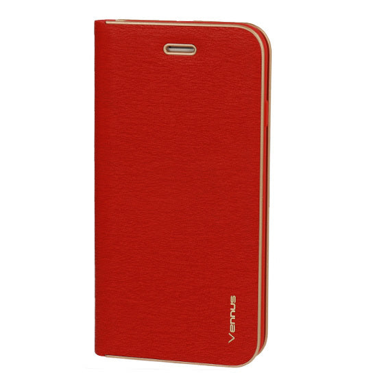 Vennus Book Case with frame for Xiaomi Redmi Note 10 5G red