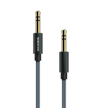 Заредете изображение във визуализатора на галерията – Borofone Cable BL3 Audiolink - jack 3,5mm to jack 3,5mm - 1 metre dark grey
