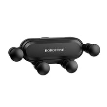 Заредете изображение във визуализатора на галерията – Borofone Car holder BH19 Eddie gravity, air vent mount black
