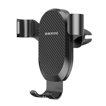 Заредете изображение във визуализатора на галерията – Borofone Car holder BH48 Warrior gravity, air vent mount black

