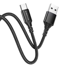 Заредете изображение във визуализатора на галерията – Borofone Cable BX54 Ultra Bright - USB to Type C - 2,4A 1 metre black
