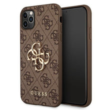 Заредете изображение във визуализатора на галерията – Original Case GUESS 4G Big Metal Logo GUHCN584GMGBR for Iphone 11 Pro brown
