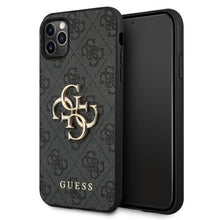 Заредете изображение във визуализатора на галерията – Original Case GUESS 4G Big Metal Logo GUHCN584GMGGR for Iphone 11 Pro grey
