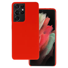 Заредете изображение във визуализатора на галерията – Vennus Case Silicone Lite for Samsung Galaxy S21 Ultra red
