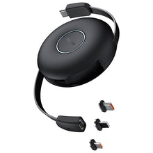 Заредете изображение във визуализатора на галерията – Baseus Cable Zinc Magnetic 3 in 1 - Type C to Micro USB, Lightning, Type C - 20W 1 metre (CAMLC-01) black
