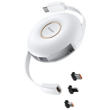 Заредете изображение във визуализатора на галерията – Baseus Cable Zinc Magnetic 3 in 1 - Type C to Micro USB, Lightning, Type C - 20W 1 metre (CAMLC-02) white
