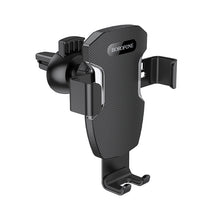 Заредете изображение във визуализатора на галерията – Borofone Car holder BH55 Fenix gravity, air vent mount black-silver
