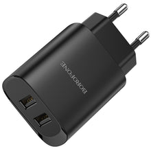 Заредете изображение във визуализатора на галерията – Borofone Wall charger BN2 Super - 2xUSB - 2,1A black
