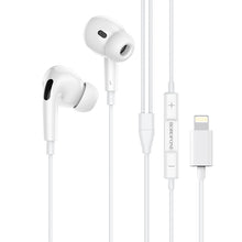 Заредете изображение във визуализатора на галерията – Borofone Earphones BM30 Pro Original Series with Lightning plug white
