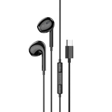 Заредете изображение във визуализатора на галерията – Borofone Earphones BM30 Max Acoustic with Type C plug with microphone (DAC) black
