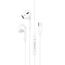 Заредете изображение във визуализатора на галерията – Borofone Earphones BM30 Max Acoustic with Type C plug with microphone (DAC) white
