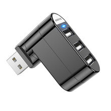 Заредете изображение във визуализатора на галерията – Borofone USB port splitter DH3 - USB to 3xUSB - black
