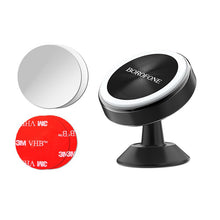 Заредете изображение във визуализатора на галерията – Borofone Car holder BH5 Platinum magnetic, stick-on base black
