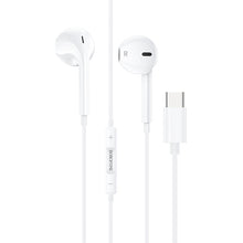 Заредете изображение във визуализатора на галерията – Borofone Earphones BM60 with Type C plug (DAC) white

