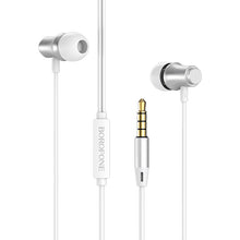 Заредете изображение във визуализатора на галерията – Borofone Earphones BM29 Gratified with microphone silver
